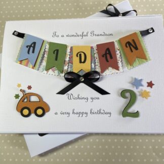 Handmade Personalised 1st 2nd Birthday Card Gift Boxed Keepsake First Any Age Son Grandson Nephew