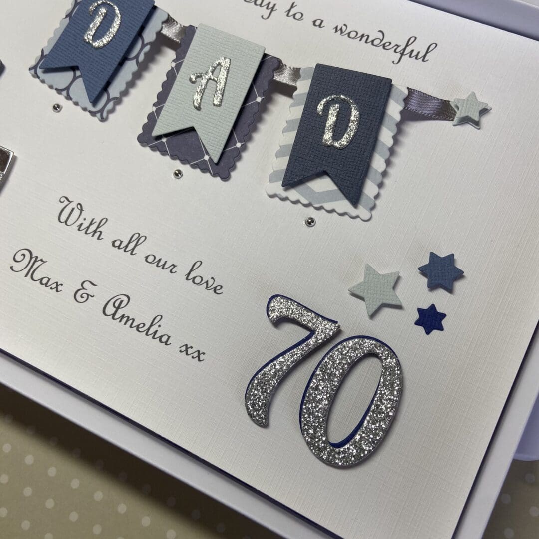Personalised Dad Birthday Card Gift Boxed Handmade Keepsake 40th 50th 60th 70th 80th - Image 3