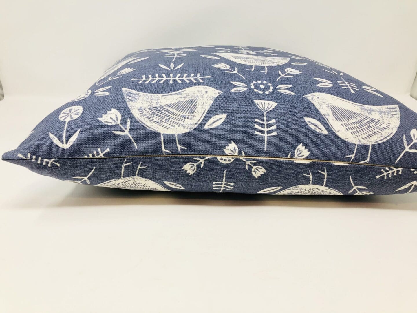 Blue Scandi Bird Cushion Cover, Scandinavian Themed Decor - Image 4