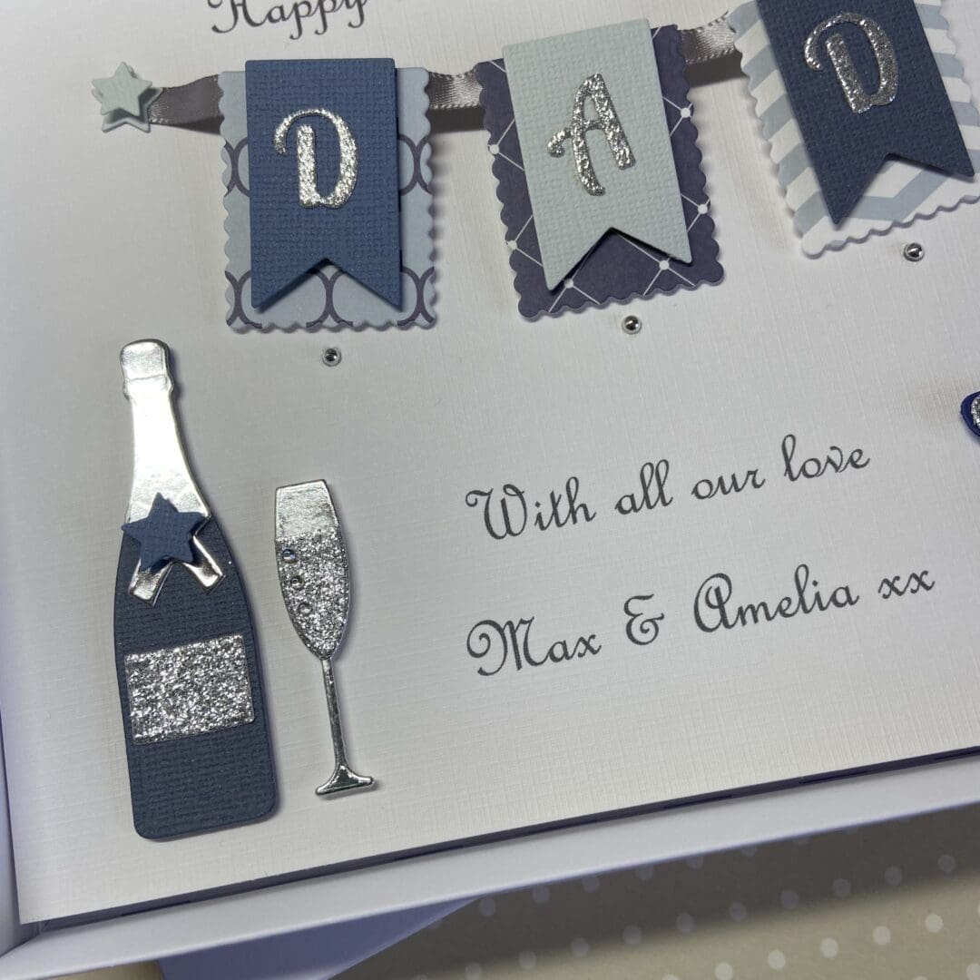 Personalised Dad Birthday Card Gift Boxed Handmade Keepsake 40th 50th 60th 70th 80th - Image 2