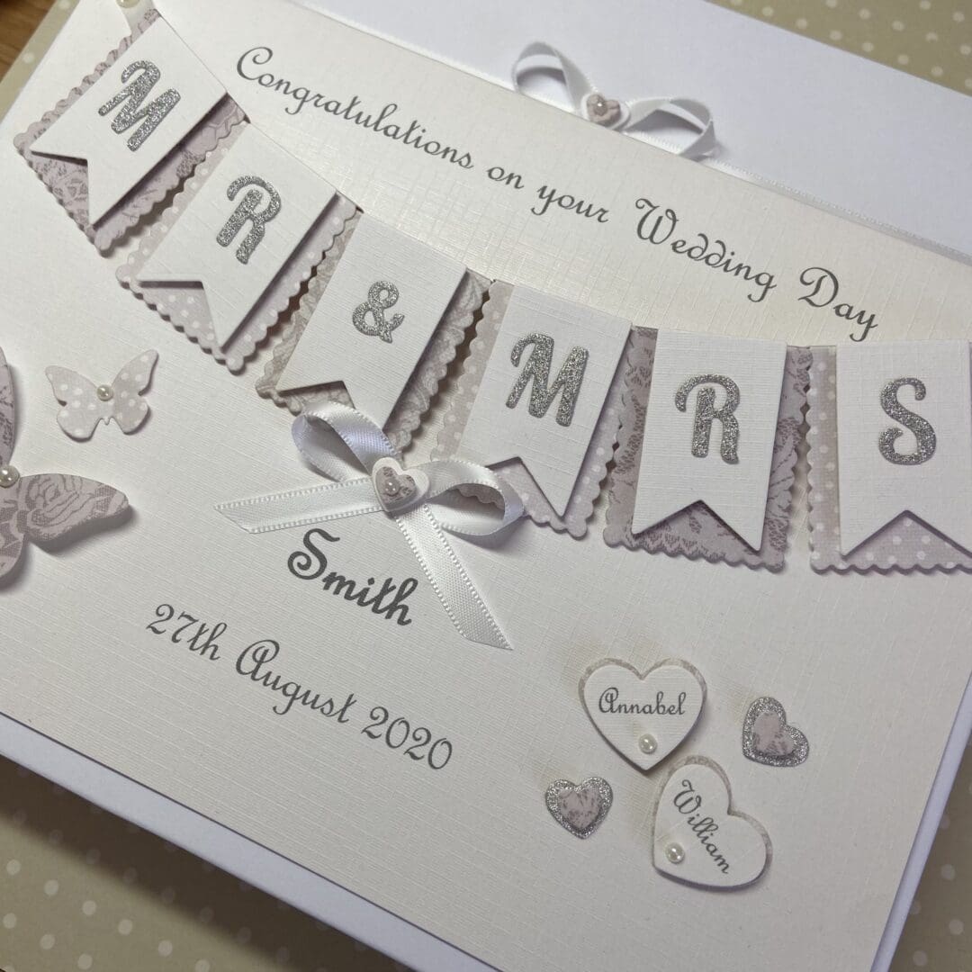 Personalised Handmade Wedding Day Card Gift Boxed Keepsake - Image 3