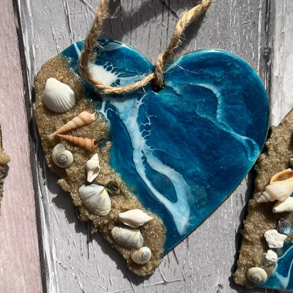 Small hanging beach heart - Image 6