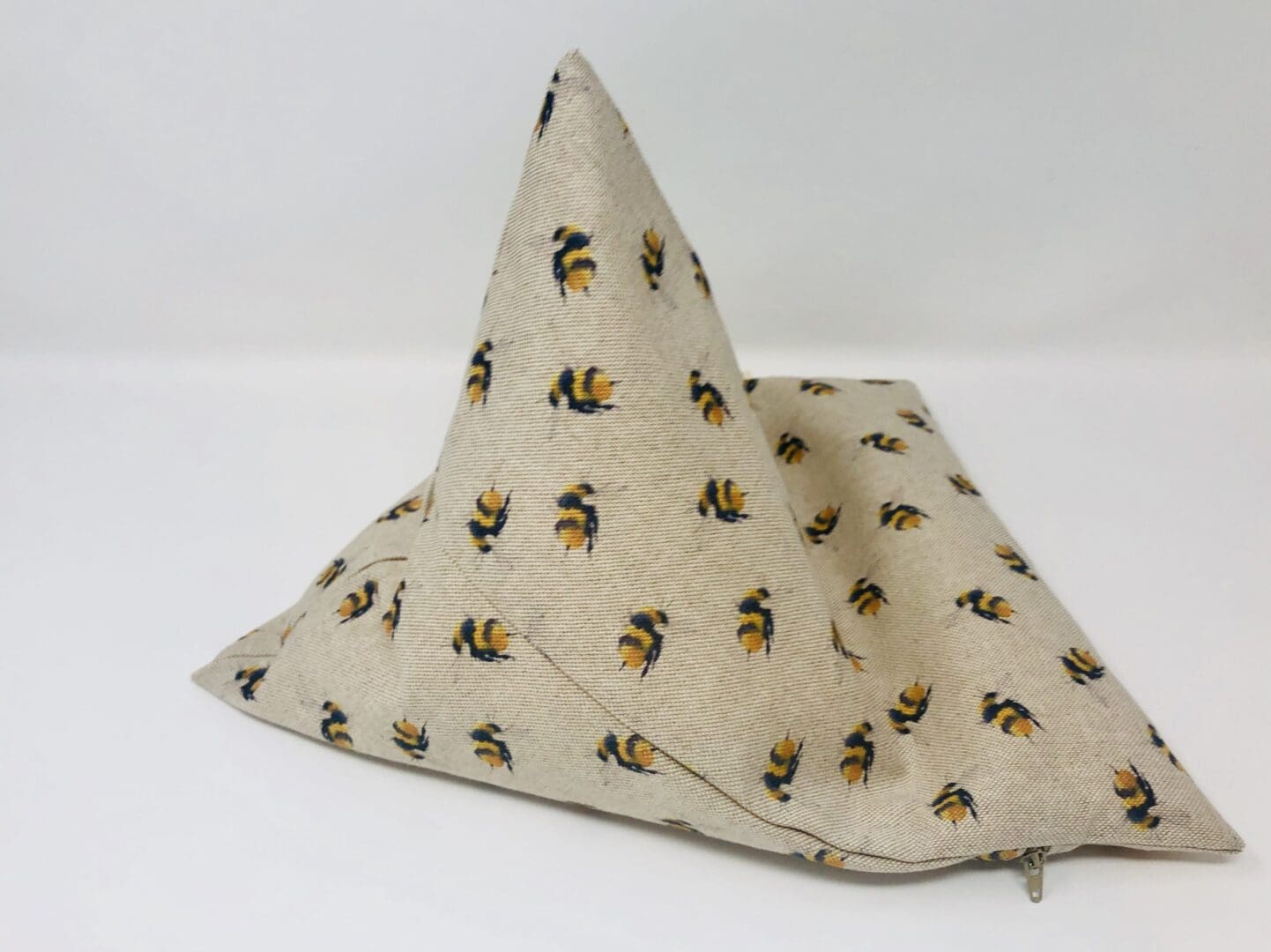 Bumble Bee Fabric IPad Beanbag, Fabric Tablet Stand featuring mustard yellow Bees - Image 6