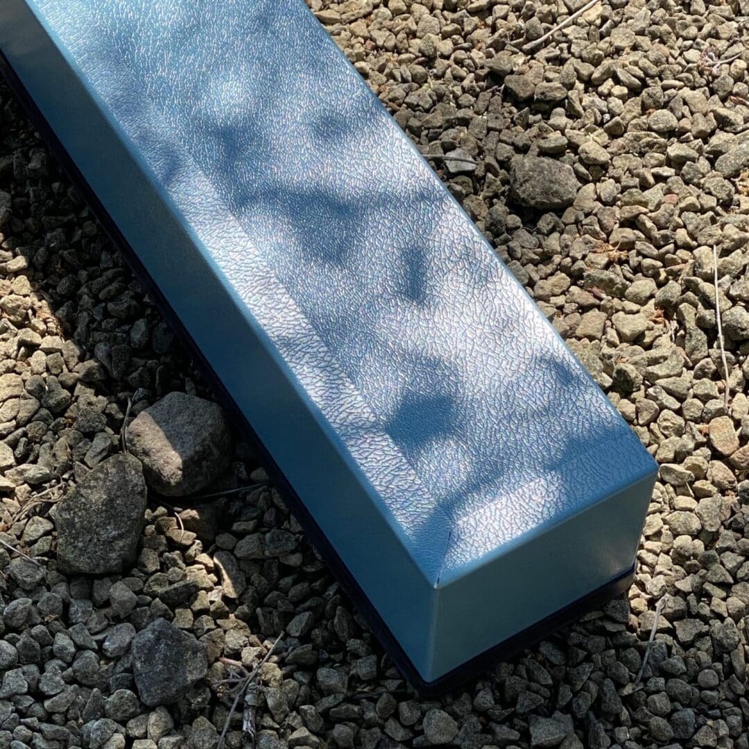 Handmade ocean blue Metal Window Box Planter – 400mm Long, Upcycled Steel Herb Planter for Windowsills, Balconies & Urban Gardens. Durable, Weather-Resistant & Eco-Friendly