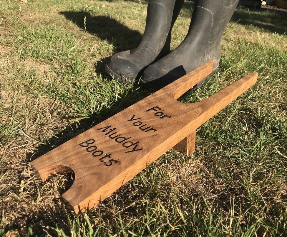 Solid Oak Personalised Boot Jack. - Image 5