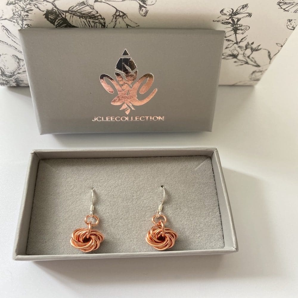 Copper Rosette Earrings