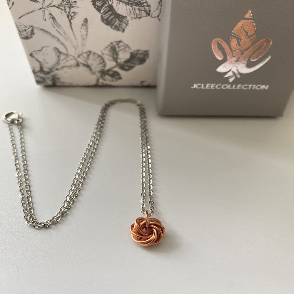 Copper Rosette Pendant