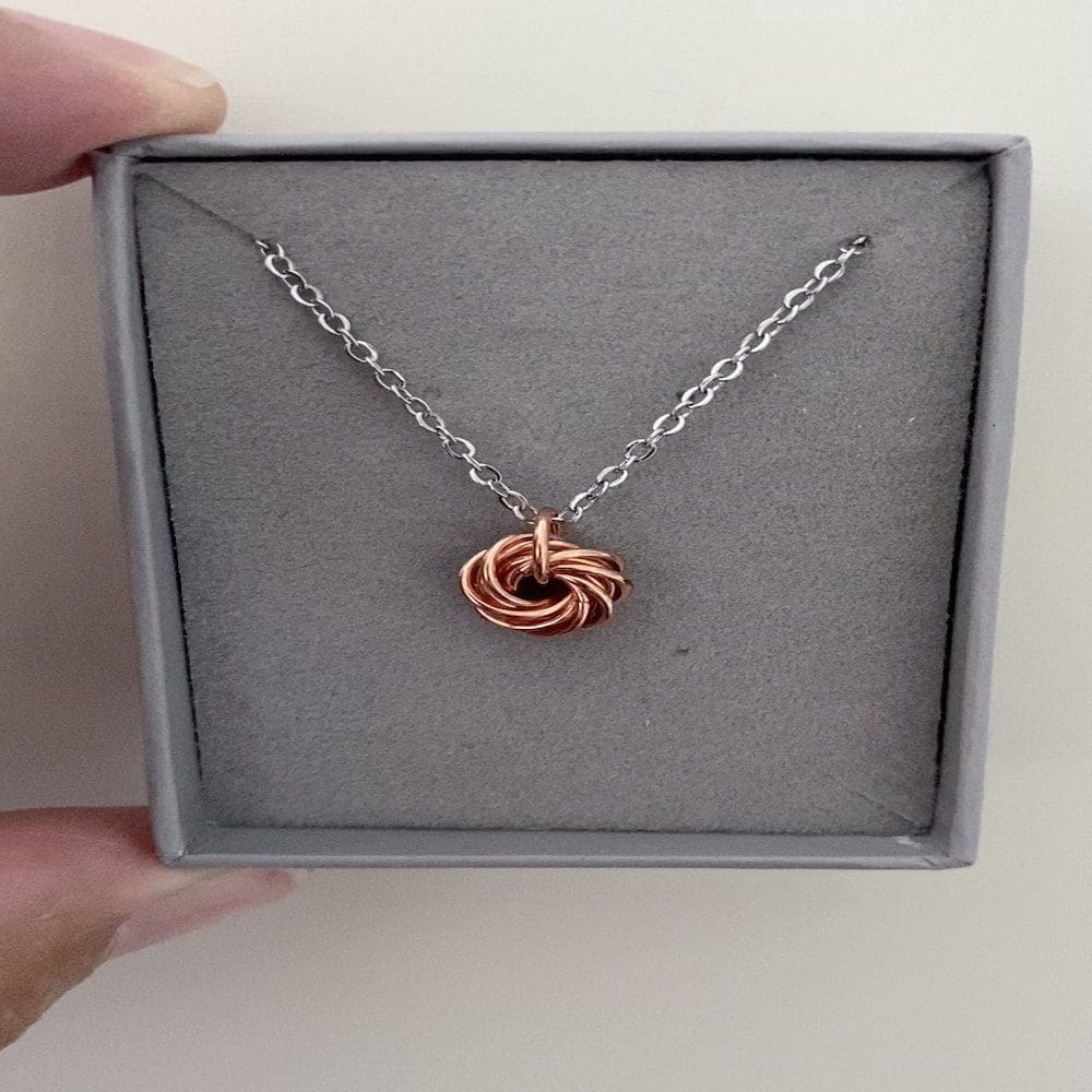 Copper Rosette Pendant