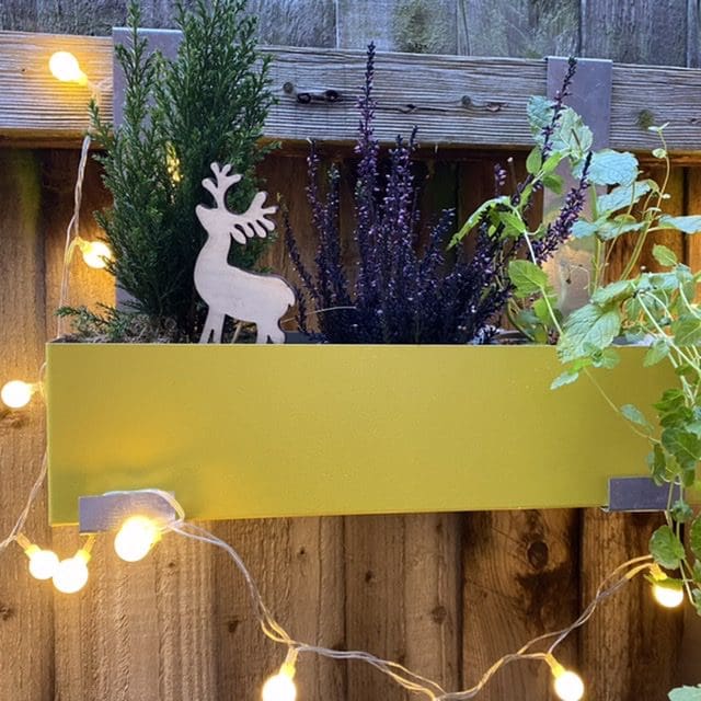 Metal Window cill planter for urban garden wall planter fence balcony planter windowsill plant pot garden trough contemporary modern bespoke custom planter handmade uk window boxes living windows city gardener