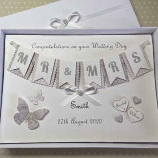 Personalised Handmade Wedding Day Card Gift Boxed Keepsake