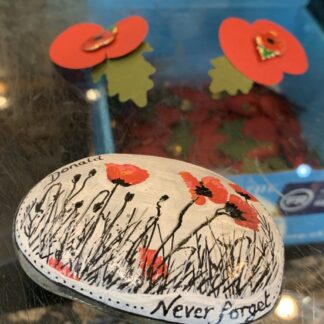 Remembrance Poppy Energy Stone