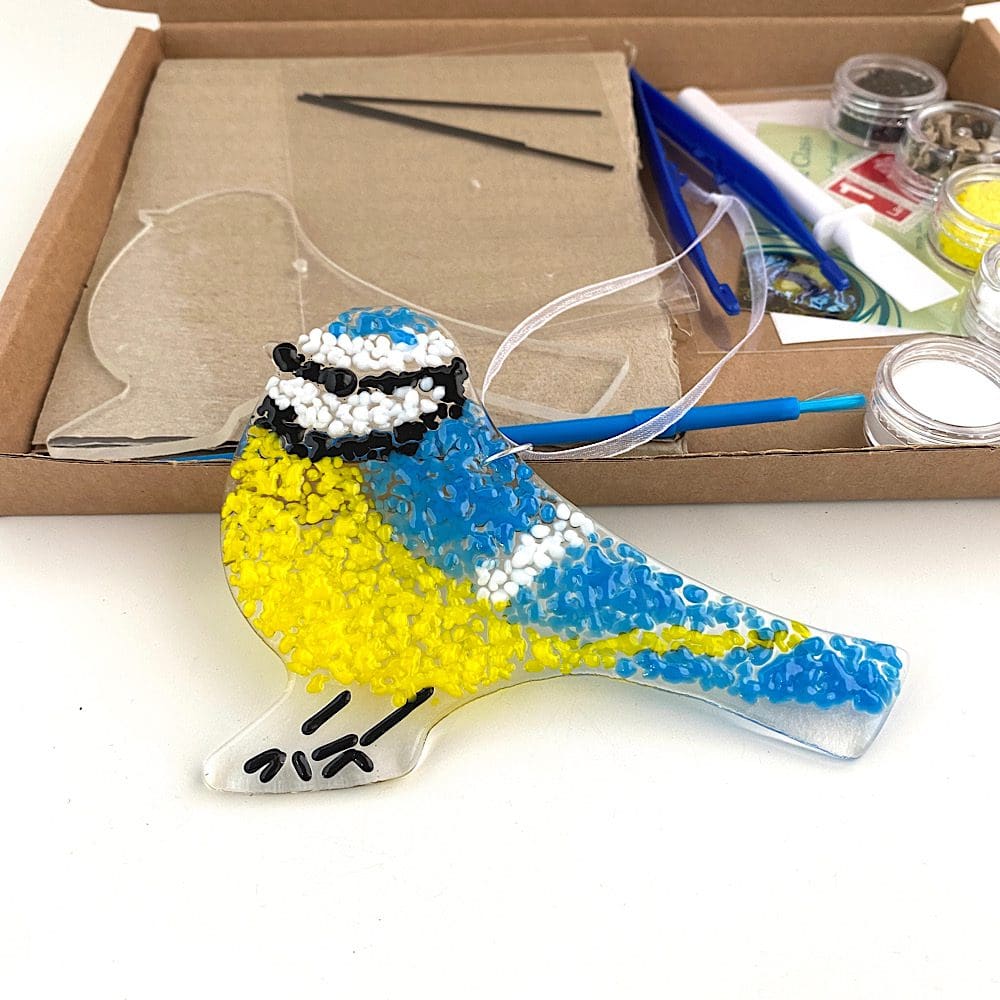 Fused Glass Bluetit Suncatcher Kit - Image 9