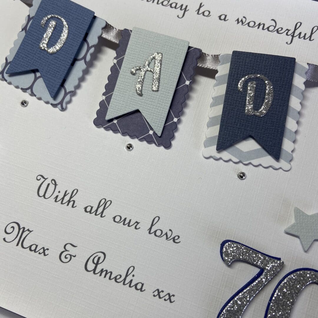 Personalised Dad Birthday Card Gift Boxed Handmade Keepsake 40th 50th 60th 70th 80th - Image 4