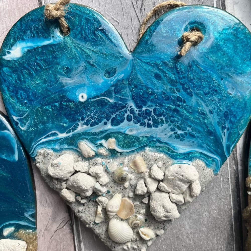 Medium hanging beach heart - Image 2