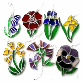 flower stained glass suncatcher