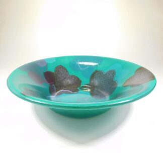 Fused Glass Hellebore Patterned Bowl