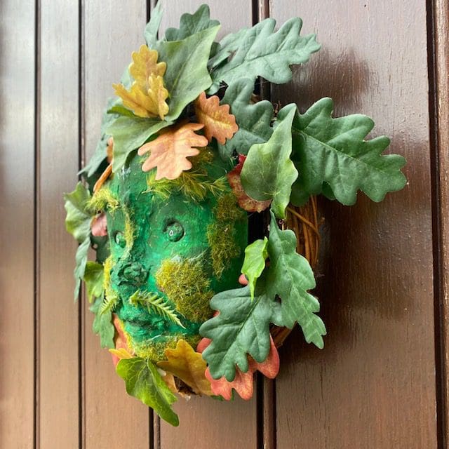 Small Green Man front door wreath - Image 8