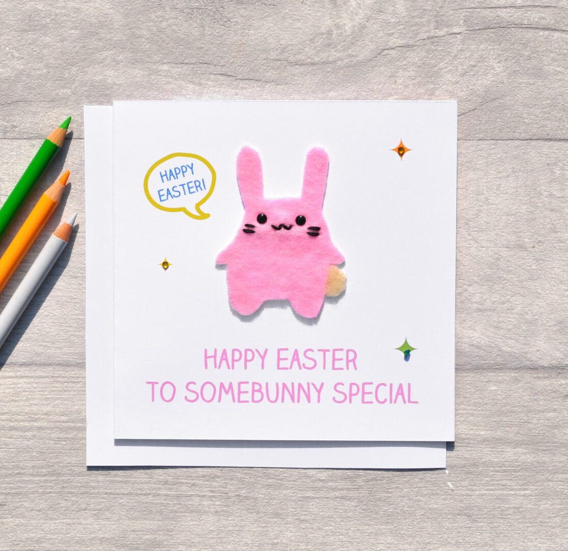 Cute funny easter card