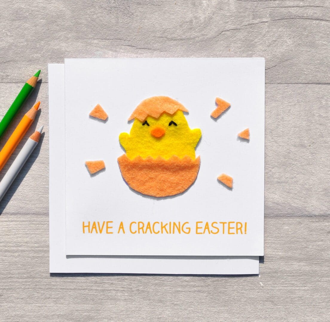 cute chick easter card