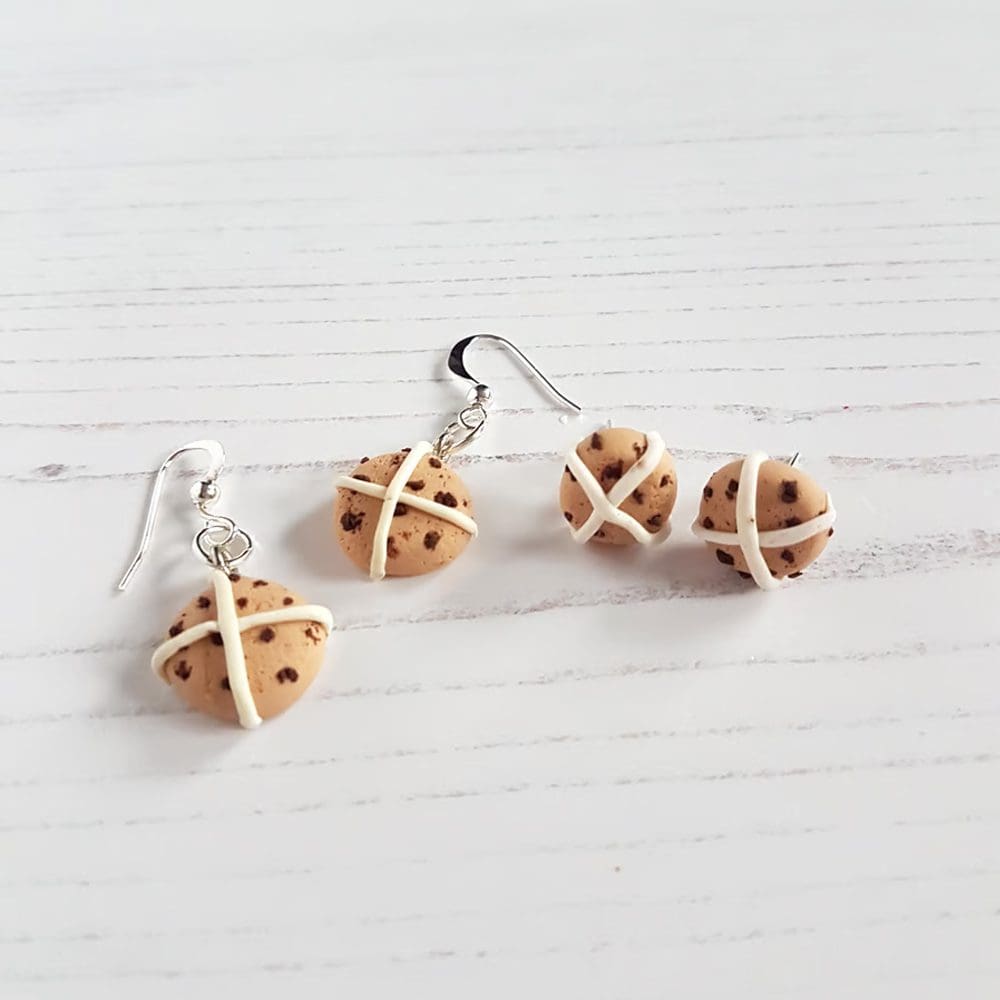 Easter Treats earrings CHOOSE YOUR STYLE Hot cross buns, chocolate bunnies, mini egg nests - Image 7