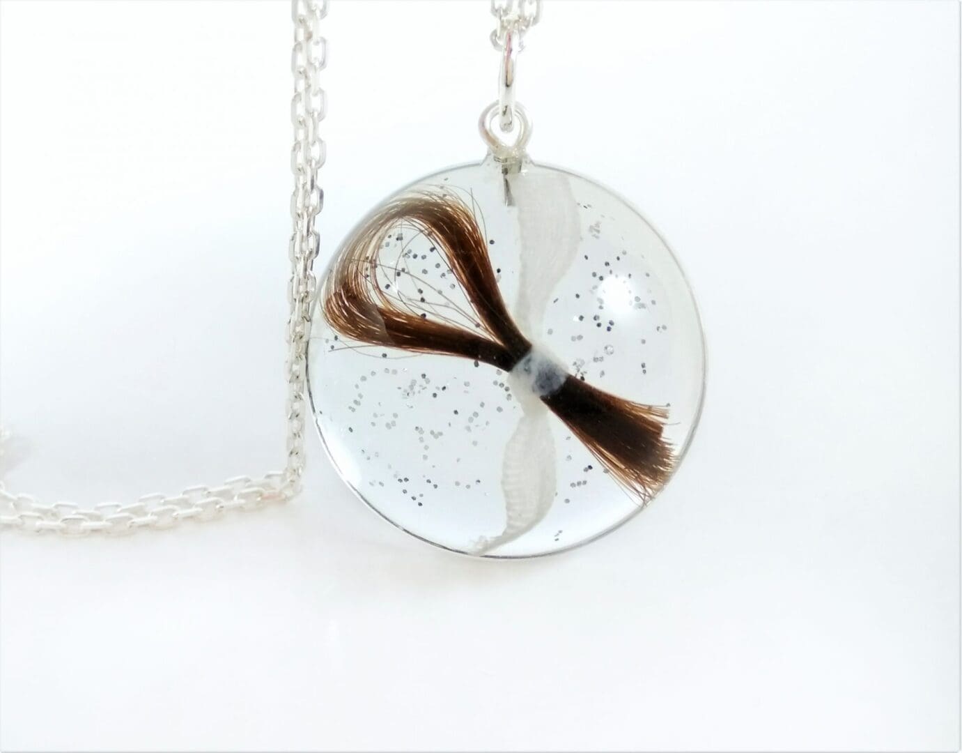 Child's First Haircut Keepsake - Lock of Hair Necklace - Memorial Jewellery - Image 2