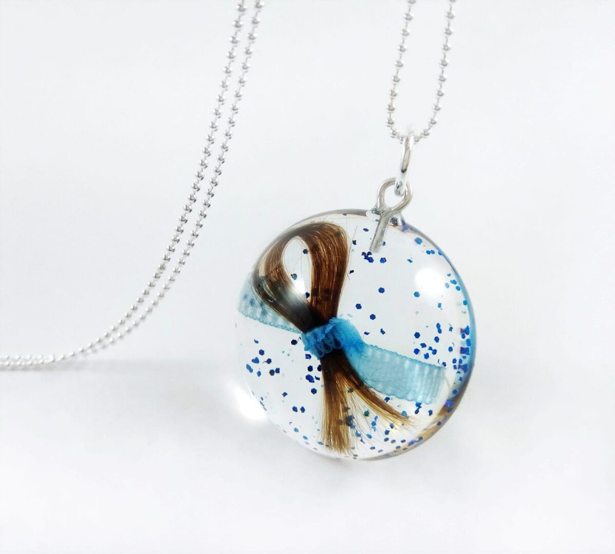 Child's First Haircut Keepsake - Lock of Hair Necklace - Memorial Jewellery - Image 4