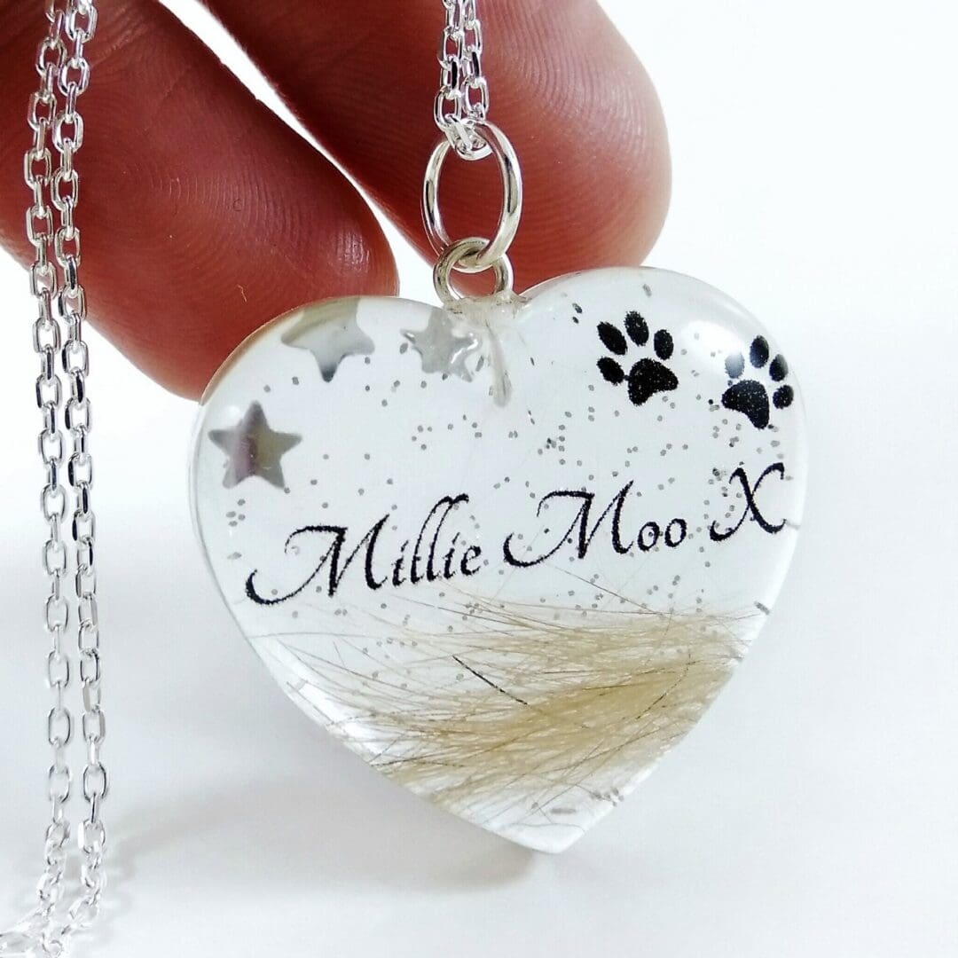 Pet Loss Jewellery - Hair Fur Keepsake Pendant - Custom Personalised Memorial Locket