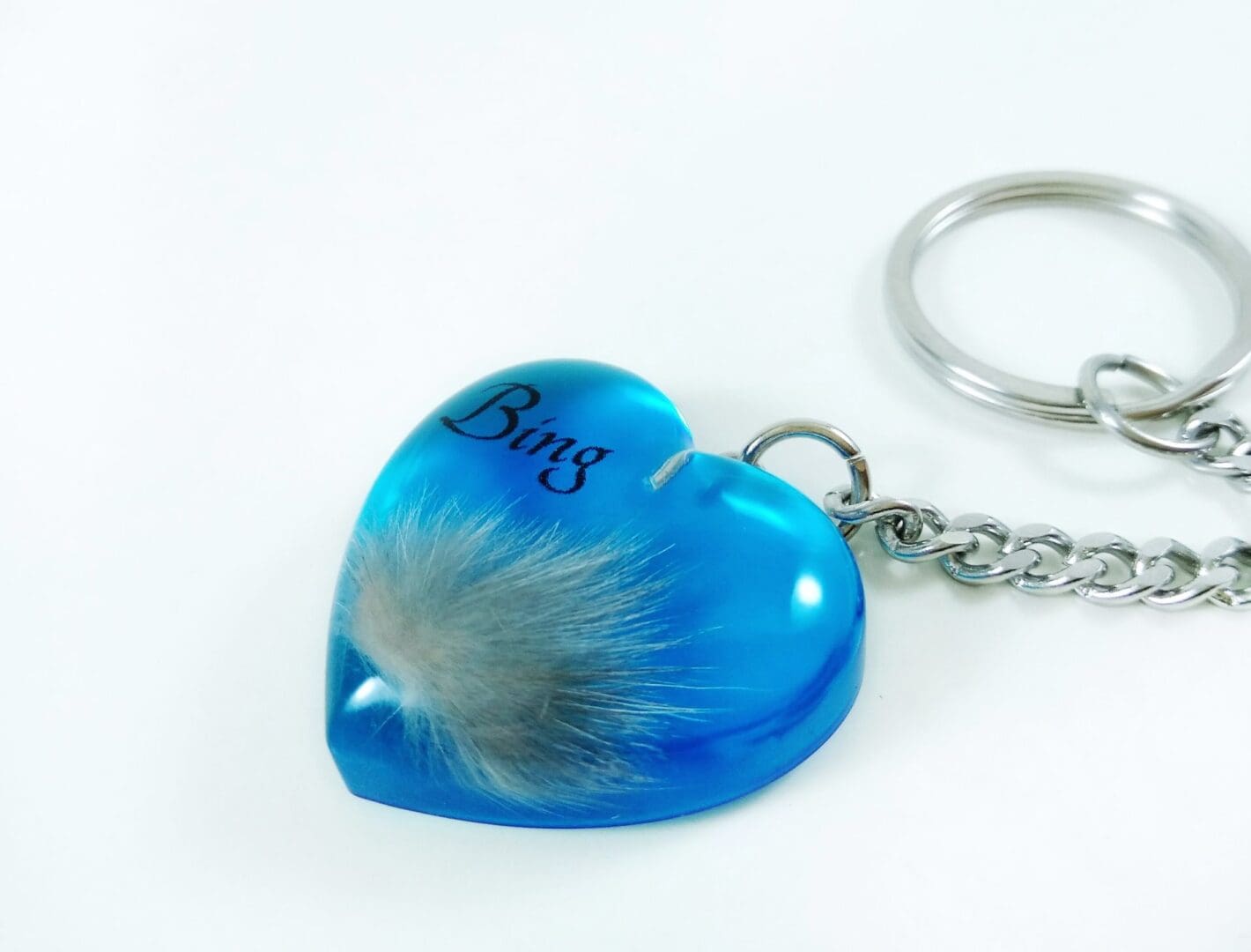 Pet Fur Keepsake Pendant - Lock of Hair Memorial Jewellery - Personalised Heart Necklace - Dog Cat Loss Gift - Image 4