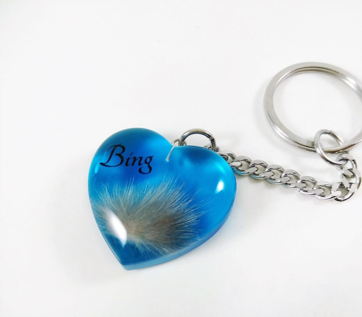 Pet Fur Keepsake Pendant - Lock of Hair Memorial Jewellery - Personalised Heart Necklace - Dog Cat Loss Gift - Image 3