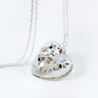 Custom Cremation Jewellery - Memorial Ashes Pendant with Swarovski® Crystals - Pet Loss Jewellery