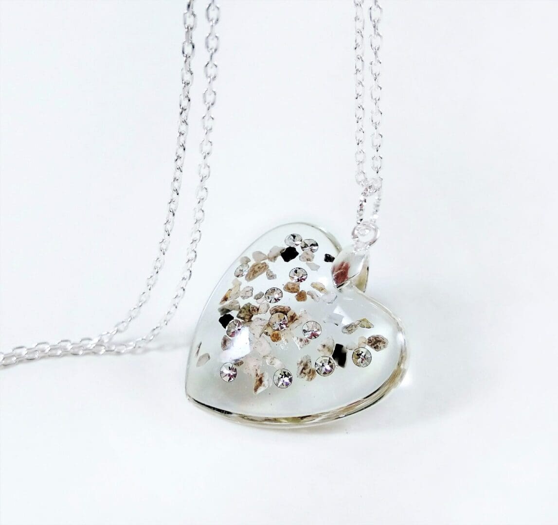 Custom Cremation Jewellery - Memorial Ashes Pendant with Swarovski® Crystals - Pet Loss Jewellery