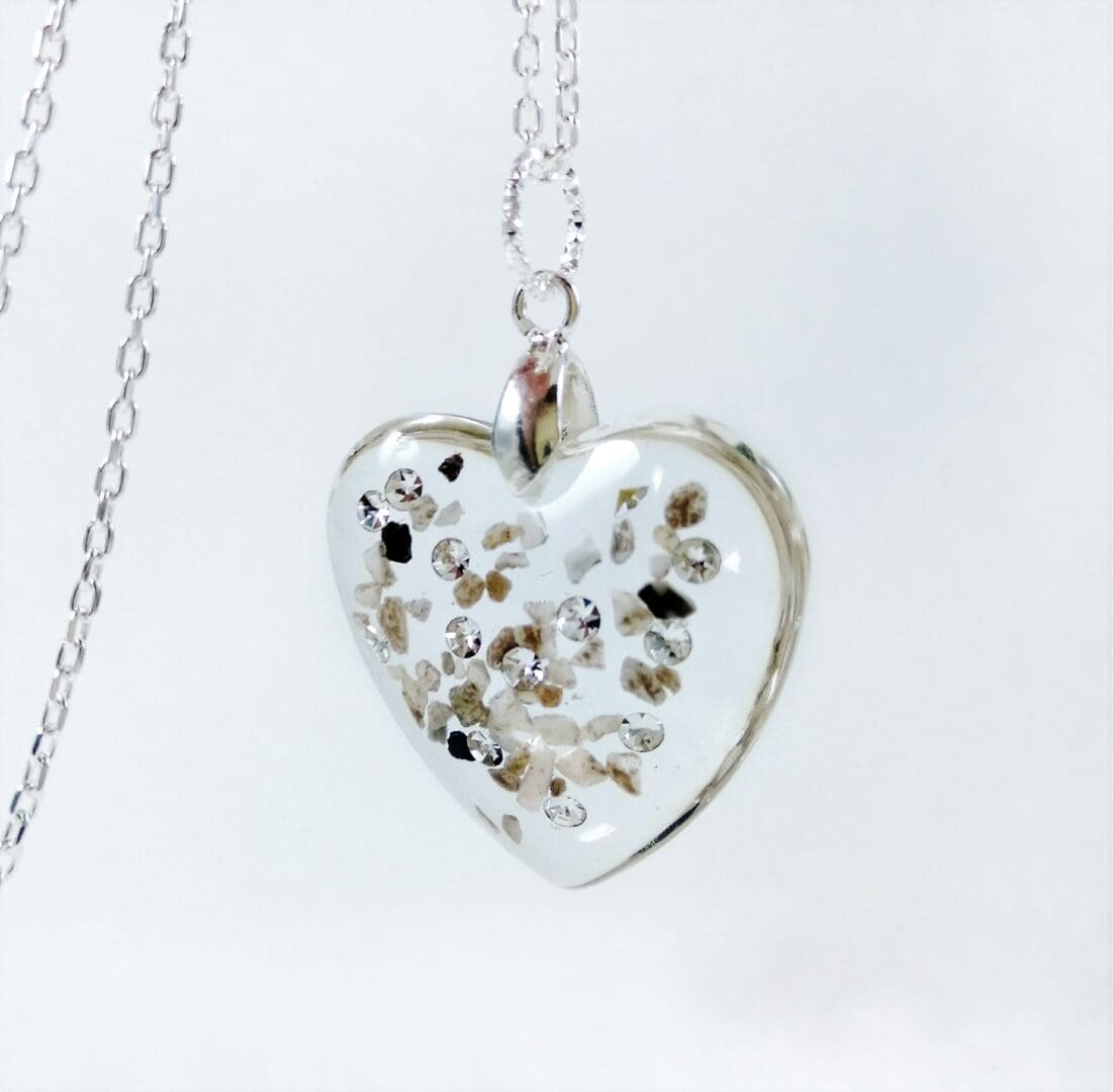Custom Cremation Jewellery - Memorial Ashes Pendant with Swarovski® Crystals - Pet Loss Jewellery - Image 3