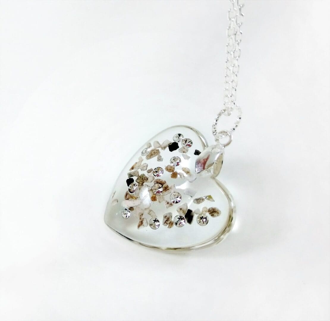 Custom Cremation Jewellery - Memorial Ashes Pendant with Swarovski® Crystals - Pet Loss Jewellery - Image 2