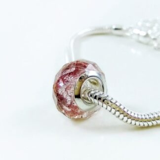 Faceted Hair Keepsake European Bead Bracelet - Memorial Jewellery - Loss of Loved One Charm