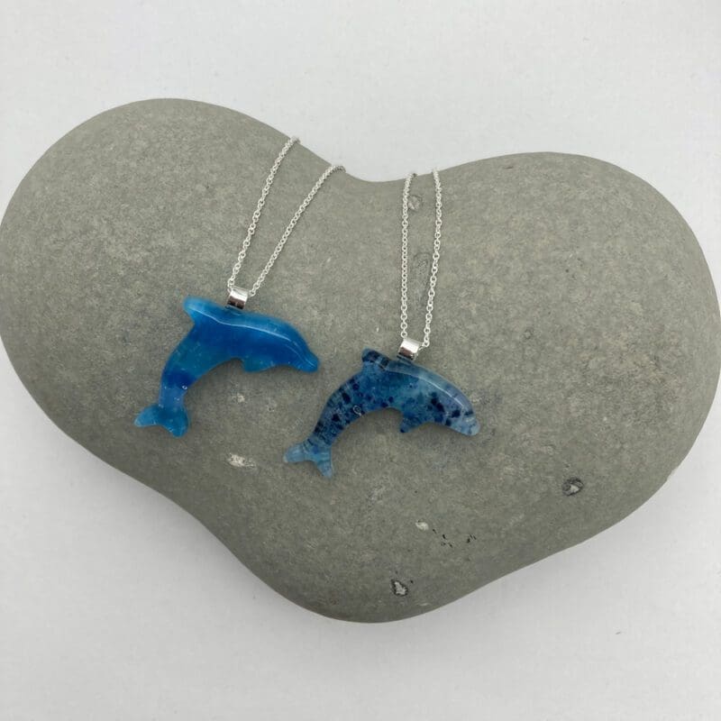 Dolphin fused glass necklaces - Image 5