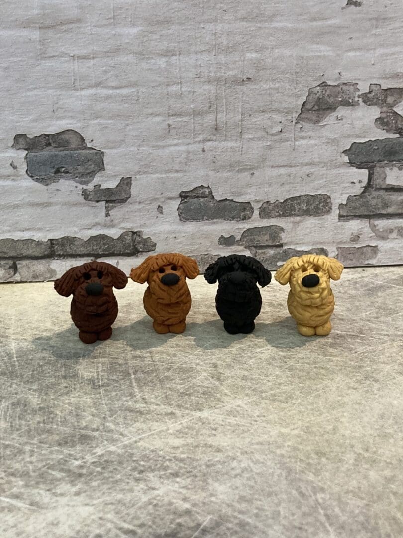 Cockapoo labradoodle clay figure