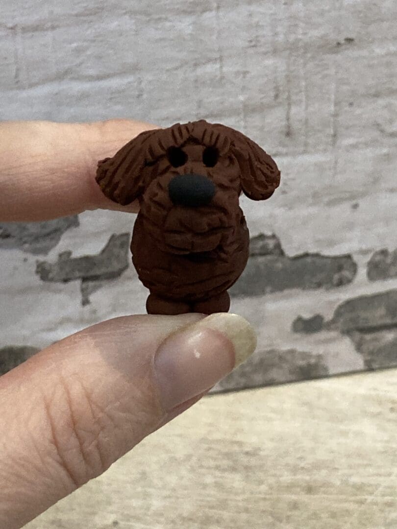 Cockapoo labradoodle clay figure - Image 3