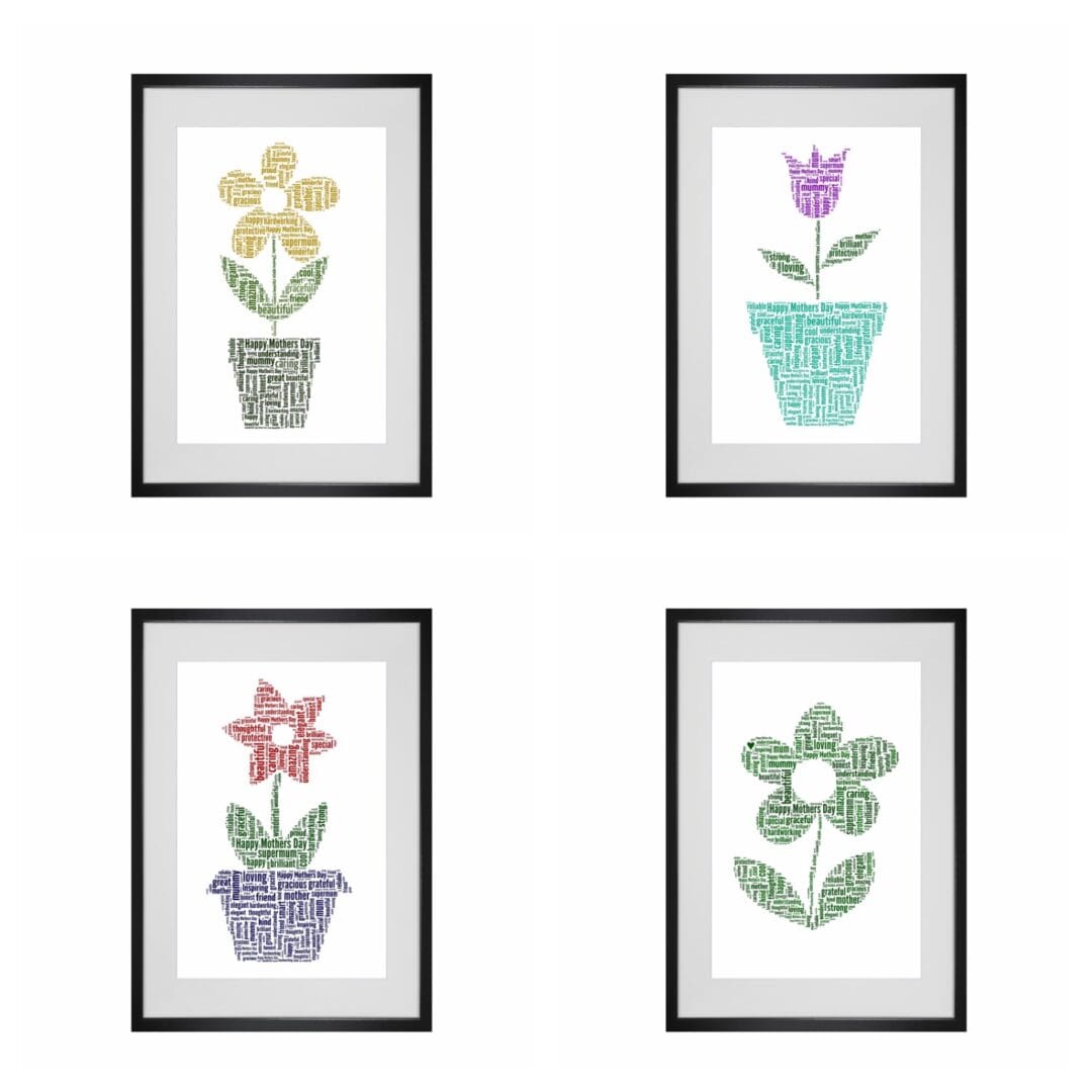 Personalised Flower Word Art Print - Image 2