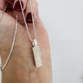 Memorial Ashes Rectangle Necklace