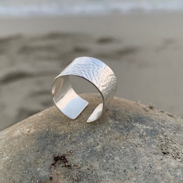 Lace Design Sterling Silver Open Ring
