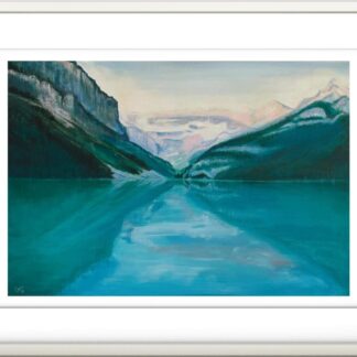 Mountain Lake Energy Art Landscape A4 print