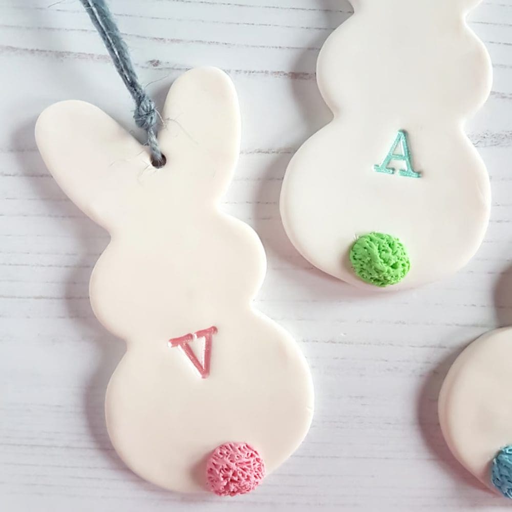Personalised Bunny Decoration with initial - Image 2