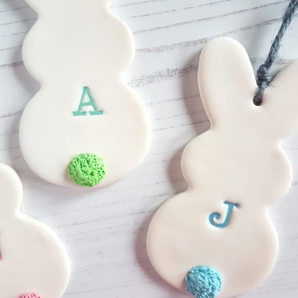 Personalised Bunny Decoration with initial - Image 7