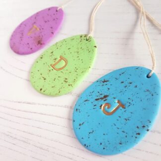 Personalised Easter Egg Decoration with initial