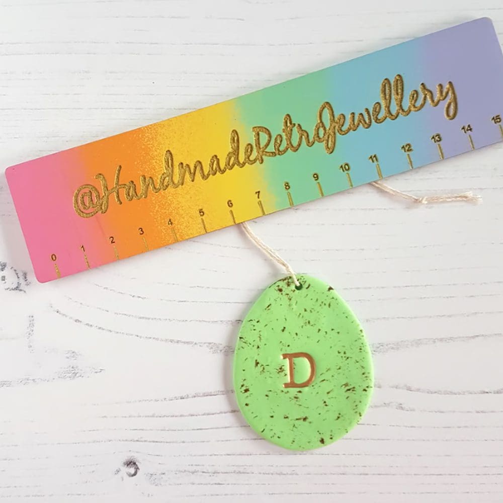 Personalised Easter Egg Decoration with initial - Image 3