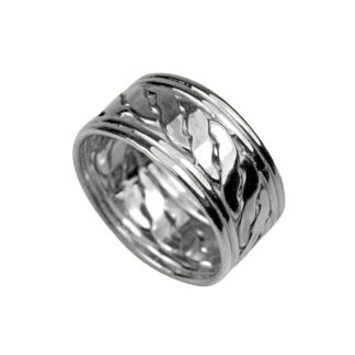 Wide Sterling Silver Woven Celtic Band Ring