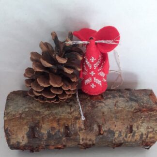 Red sparkly snowflake Mouse