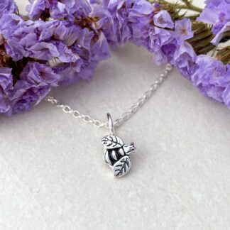 Silver Bee Necklace Handmade in the UK