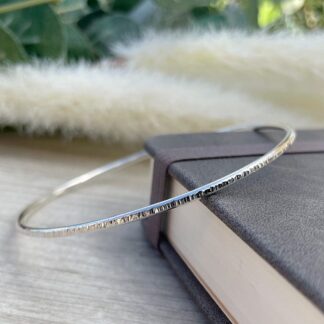 Sterling silver skinny bangle