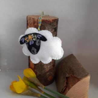 Spring Embroidered Felt Sheep